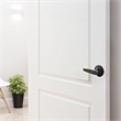Pemberly Row Contemporary Dummy Brass Door Lever in Matte Black