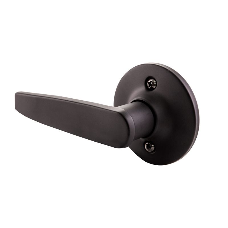 Pemberly Row Contemporary Dummy Brass Door Lever in Matte Black