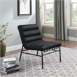 Pemberly Row Modern / Contemporary Black Vegan Leather Accent Chair