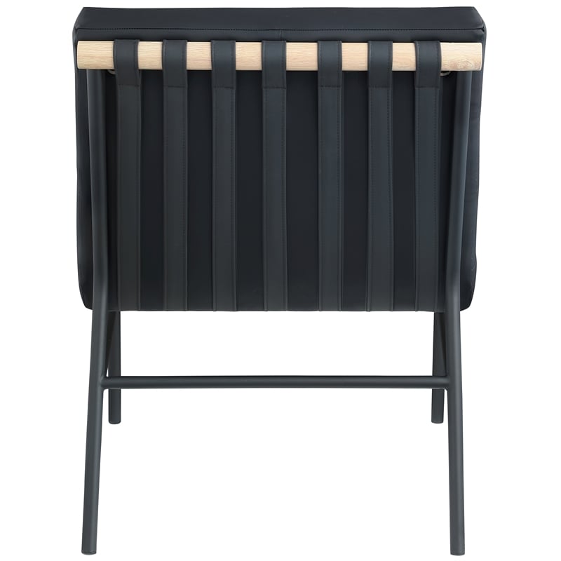 Pemberly Row Modern / Contemporary Black Vegan Leather Accent Chair