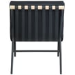 Pemberly Row Modern / Contemporary Black Vegan Leather Accent Chair