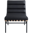 Pemberly Row Modern / Contemporary Black Vegan Leather Accent Chair