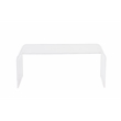 Pemberly Row Modern Clear Acrylic Coffee Table (16'' H X 39'' L X 16'' )