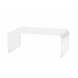 Pemberly Row Modern Clear Acrylic Coffee Table (16'' H X 39'' L X 16'' )