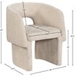 Pemberly Row Modern Beige Fabric Dining Chair / Accent Chair