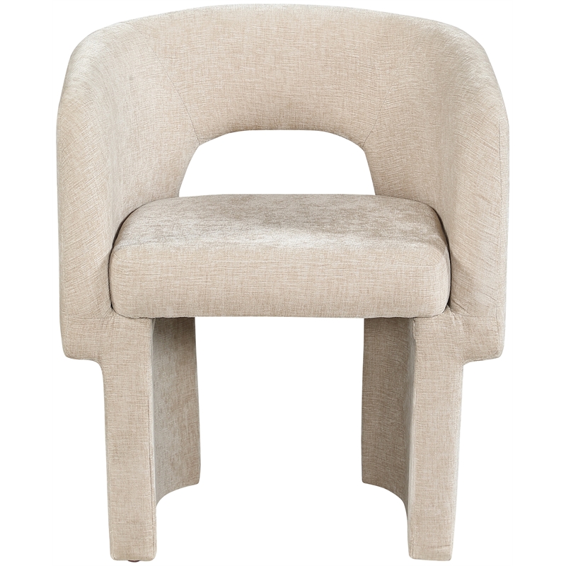 Pemberly Row Modern Beige Fabric Dining Chair / Accent Chair