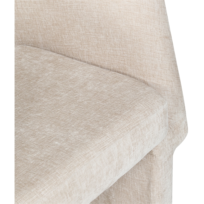 Pemberly Row Modern Beige Fabric Dining Chair / Accent Chair