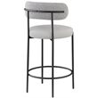 Pemberly Row Modern Taupe Vegan Leather Seat Stool (Set of 2)