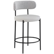 Pemberly Row Modern Taupe Vegan Leather Seat Stool (Set of 2)