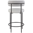 Pemberly Row Modern Taupe Vegan Leather Seat Stool (Set of 2)