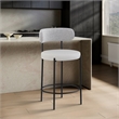 Pemberly Row Modern Taupe Vegan Leather Seat Stool (Set of 2)