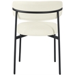 Pemberly Row Modern Cream Vegan Leather Dining Chair (Set of 2)