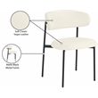 Pemberly Row Modern Cream Vegan Leather Dining Chair (Set of 2)