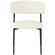 Pemberly Row Modern Cream Vegan Leather Dining Chair (Set of 2)
