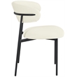 Pemberly Row Modern Cream Vegan Leather Dining Chair (Set of 2)
