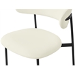 Pemberly Row Modern Cream Vegan Leather Dining Chair (Set of 2)