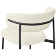 Pemberly Row Modern Cream Vegan Leather Dining Chair (Set of 2)