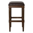 Pemberly Row Modern 31in.H Square Bar Stool- Distressed Walnut