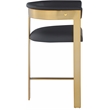 Pemberly Row Modern Black Vegan Leather Counter Stool (Set of 2)