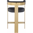 Pemberly Row Modern Black Vegan Leather Counter Stool (Set of 2)