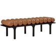 Pemberly Row Modern / Contemporary Cognac Vegan Leather Bench