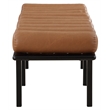 Pemberly Row Modern / Contemporary Cognac Vegan Leather Bench