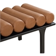 Pemberly Row Modern / Contemporary Cognac Vegan Leather Bench