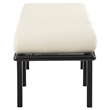 Pemberly Row Modern / Contemporary Cream Vegan Leather Bench