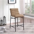 Pemberly Row Modern / Contemporary Tan Vegan Leather Bar Stool