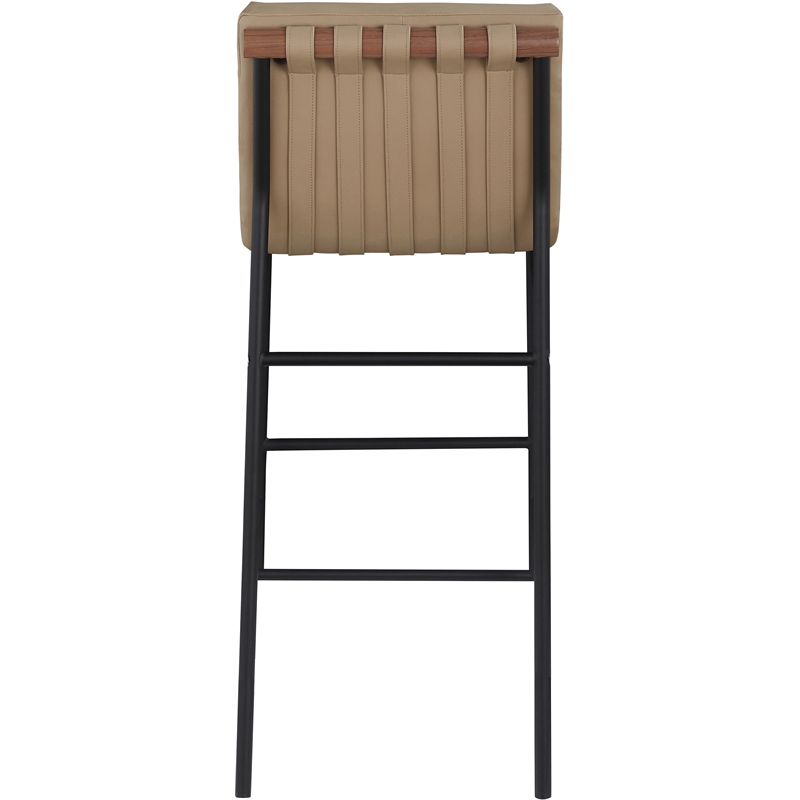 Pemberly Row Modern / Contemporary Tan Vegan Leather Bar Stool