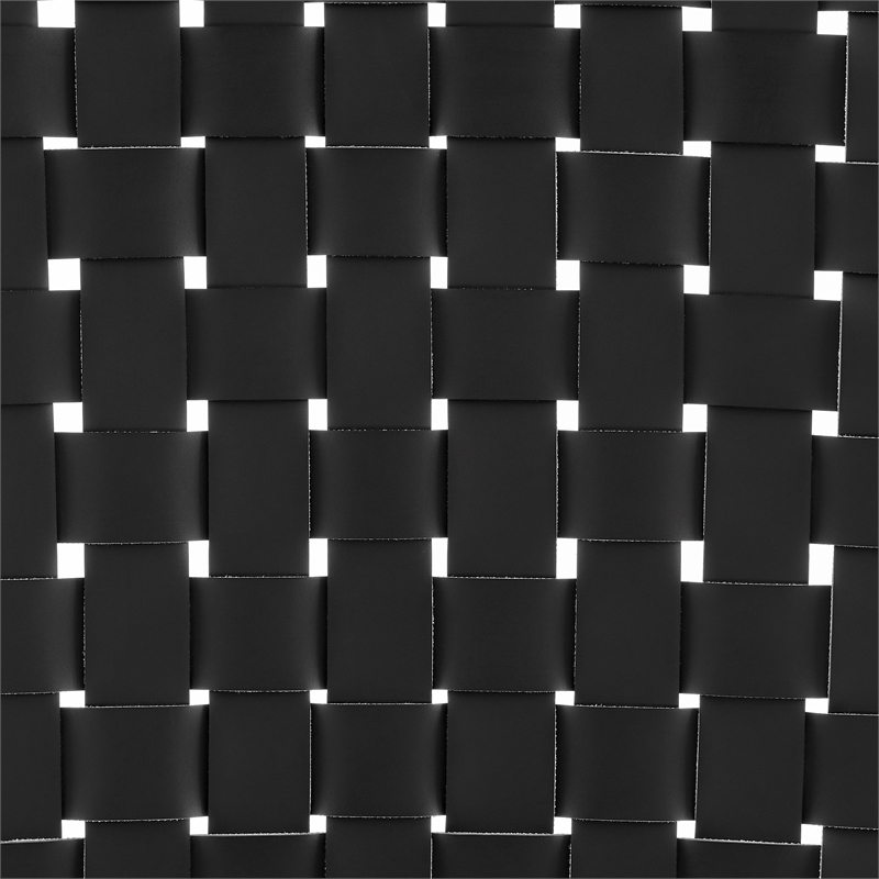 Pemberly Row Modern / Contemporary Faux Leather Bench in Black