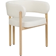 Pemberly Row Modern Cream Vegan Leather Dining Chair (Set of 2)