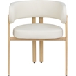 Pemberly Row Modern Cream Vegan Leather Dining Chair (Set of 2)