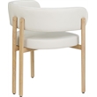 Pemberly Row Modern Cream Vegan Leather Dining Chair (Set of 2)