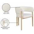 Pemberly Row Modern Cream Vegan Leather Dining Chair (Set of 2)