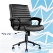 Pemberly Row Ergonomic Mid Back Desk Chair Bonded Leather Black