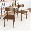 Pemberly Row Mid Century Modern Solid Wood Walnut Dining Chairs (Set of 2)