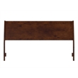Pemberly Row Modern King Solid Wood Panel Headboard in Walnut
