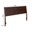 Pemberly Row Modern King Solid Wood Panel Headboard in Walnut
