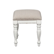 Pemberly Row Contemporary Magnolia Manor Accent Bench in White