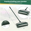 Pemberly Row 21 inch Manual Lawn Aerator Heavy Duty Grass Tool Green