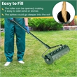 Pemberly Row 21 inch Manual Lawn Aerator Heavy Duty Grass Tool Green