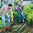 Pemberly Row 21 inch Manual Lawn Aerator Heavy Duty Grass Tool Green