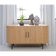 Pemberly Row Modern / Contemporary 2-Door Slideboad in Natural Oak