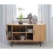 Pemberly Row Modern / Contemporary 2-Door Slideboad in Natural Oak