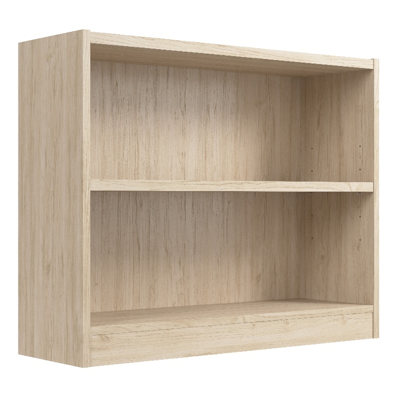 Pemberly Row Small 2 Shelf Bookcase in Natural Elm - Engineered Wood