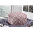 Pemberly Row Modern Button Tufted Pink Velvet Ottoman and Bench