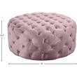 Pemberly Row Modern Button Tufted Pink Velvet Ottoman and Bench