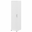 Pemberly Row Tall Narrow Storage Cabinet in White - Engineered Wood