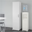 Pemberly Row Tall Narrow Storage Cabinet in White - Engineered Wood